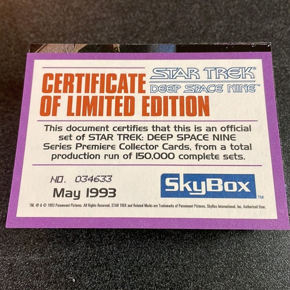 STAR TREK DEEP SPACE NINE SERIES PREMIERE TRADING CARDS - Picture 4 of 6